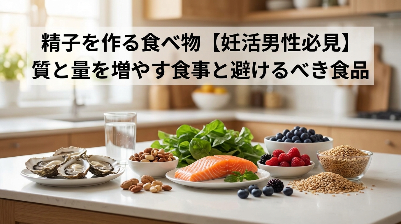 精子を作る食べ物【妊活男性必見】質と量を増やす食事と避けるべき食品