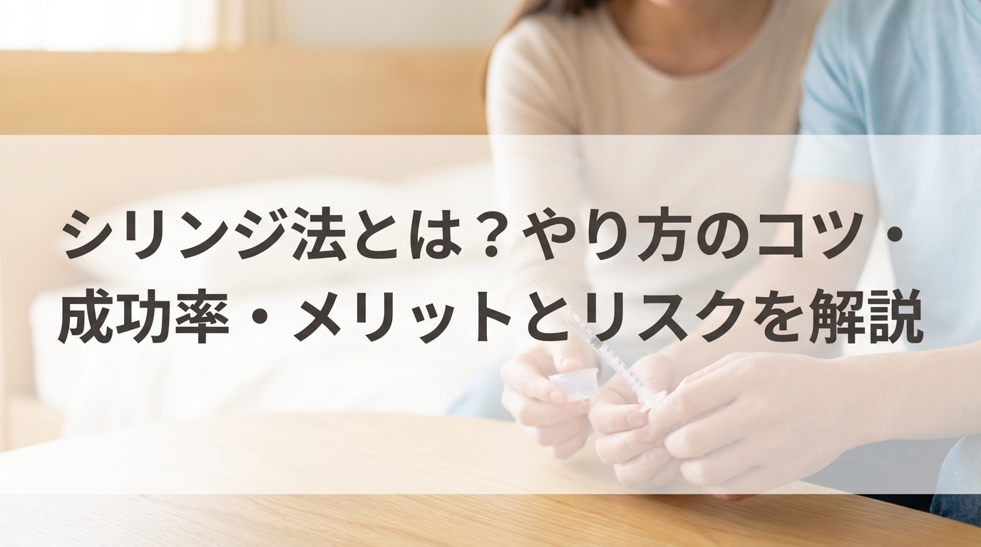 シリンジ法とは？やり方のコツ・成功率・メリットとリスクを解説