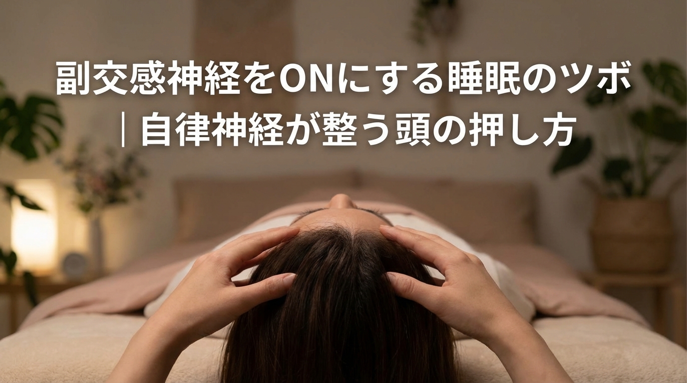 副交感神経をONにする睡眠のツボ｜自律神経が整う頭の押し方