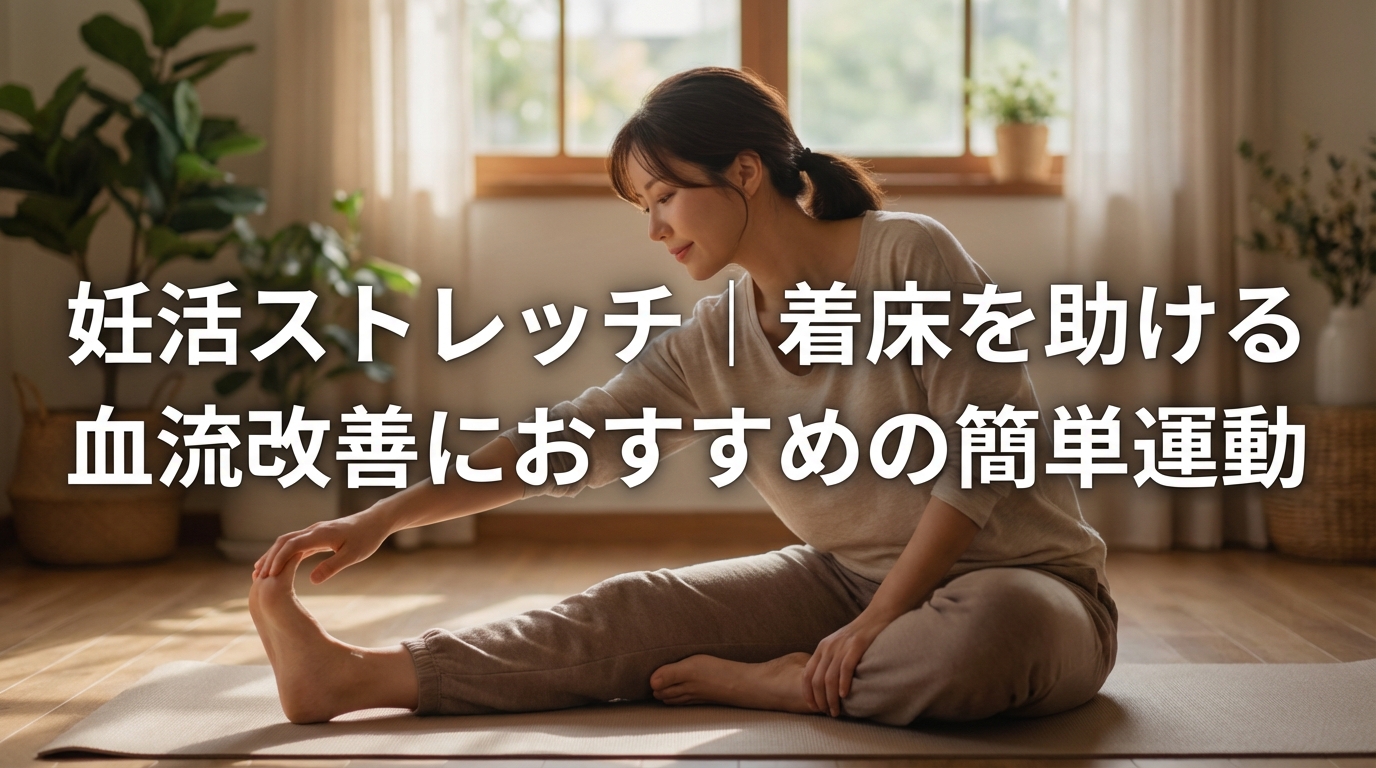 妊活ストレッチ｜着床を助ける血流改善におすすめの簡単運動