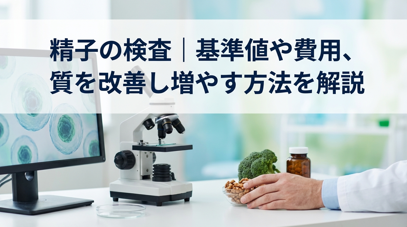 精子の検査｜基準値や費用、質を改善し増やす方法を解説