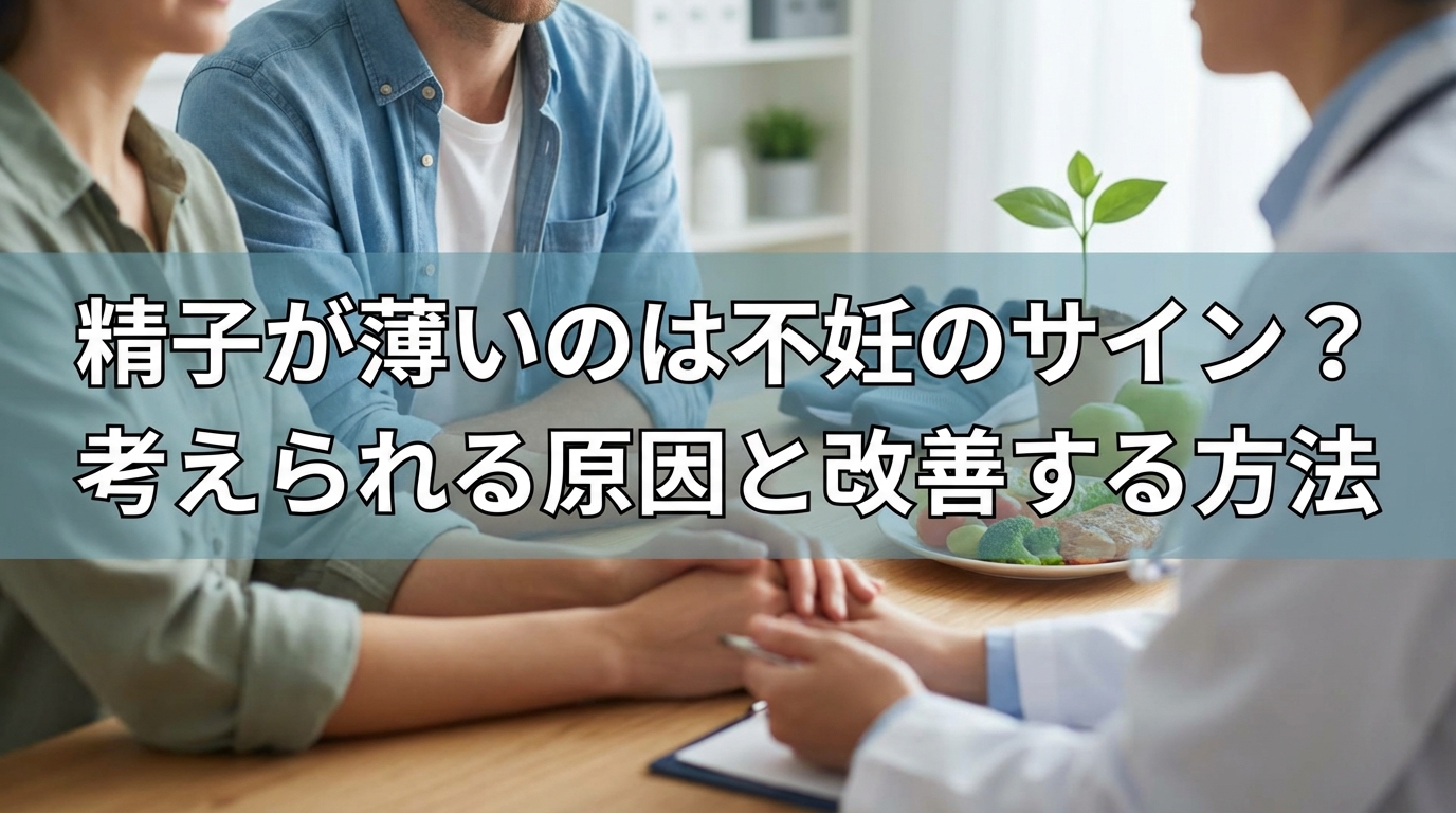 精子が薄いのは不妊のサイン？考えられる原因と改善する方法