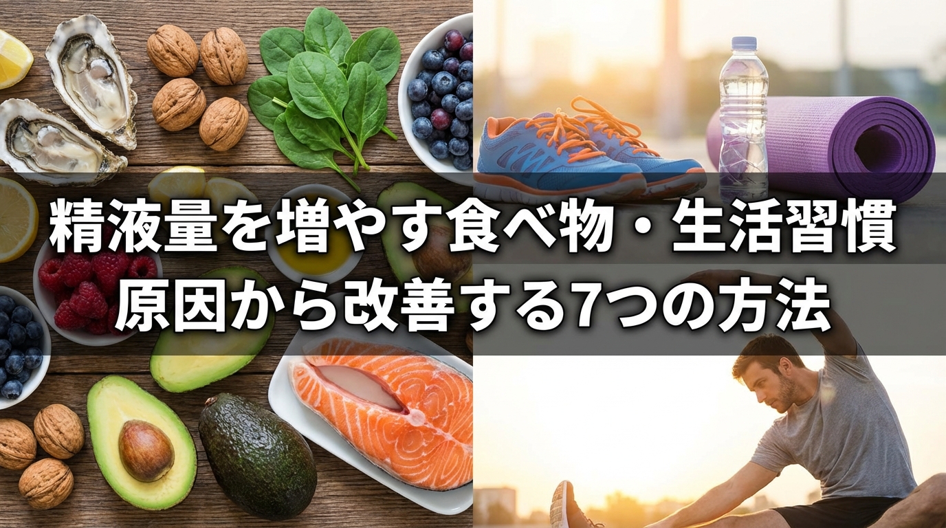 精液量を増やす食べ物・生活習慣｜原因から改善する7つの方法