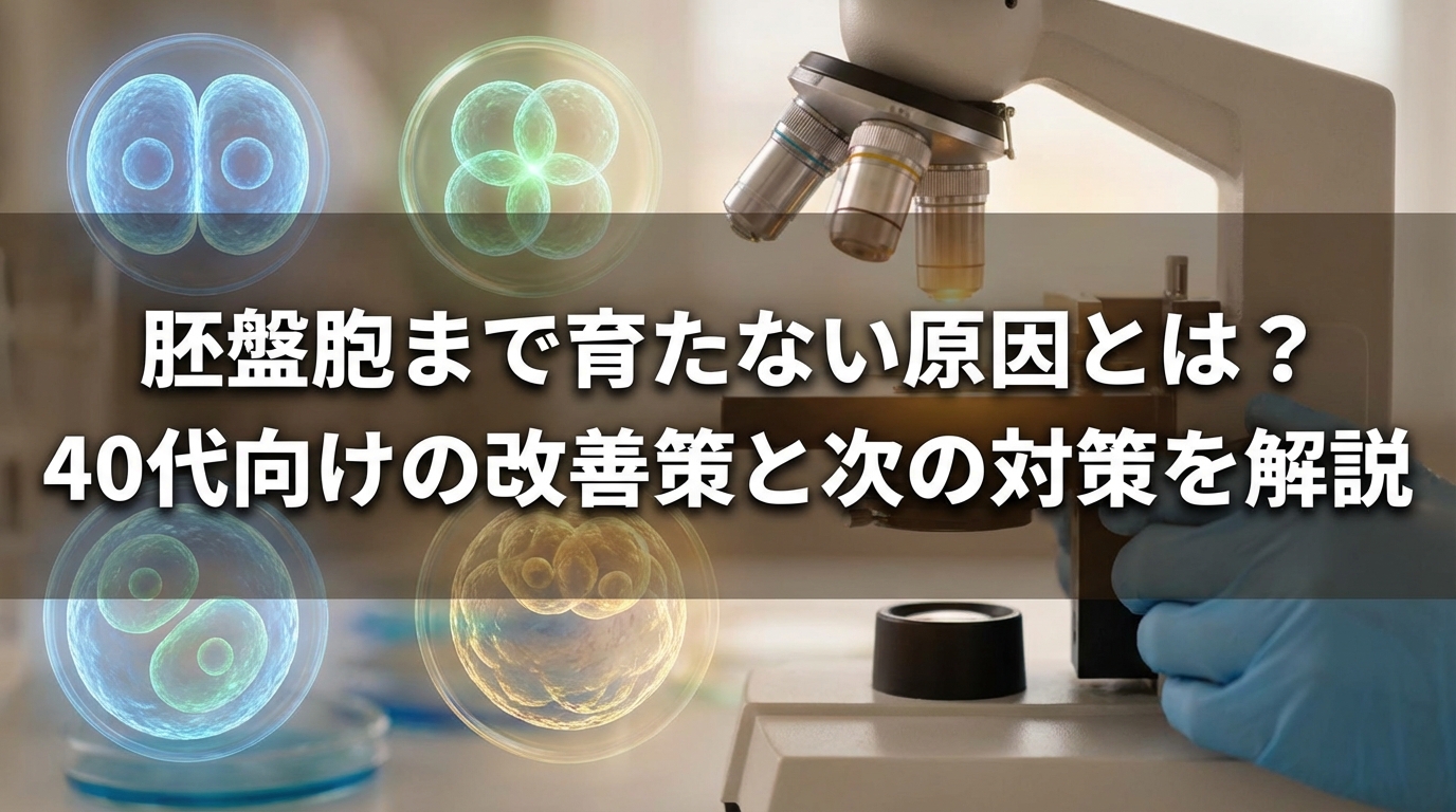 胚盤胞まで育たない原因とは？40代向けの改善策と次の対策を解説